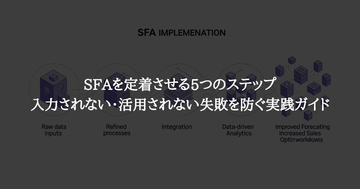 SFAを定着させる5つのステップ入力されない・活用されない失敗を防ぐ実践ガイド